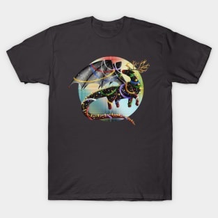 Kawaii Christmas Dragon - With Background T-Shirt